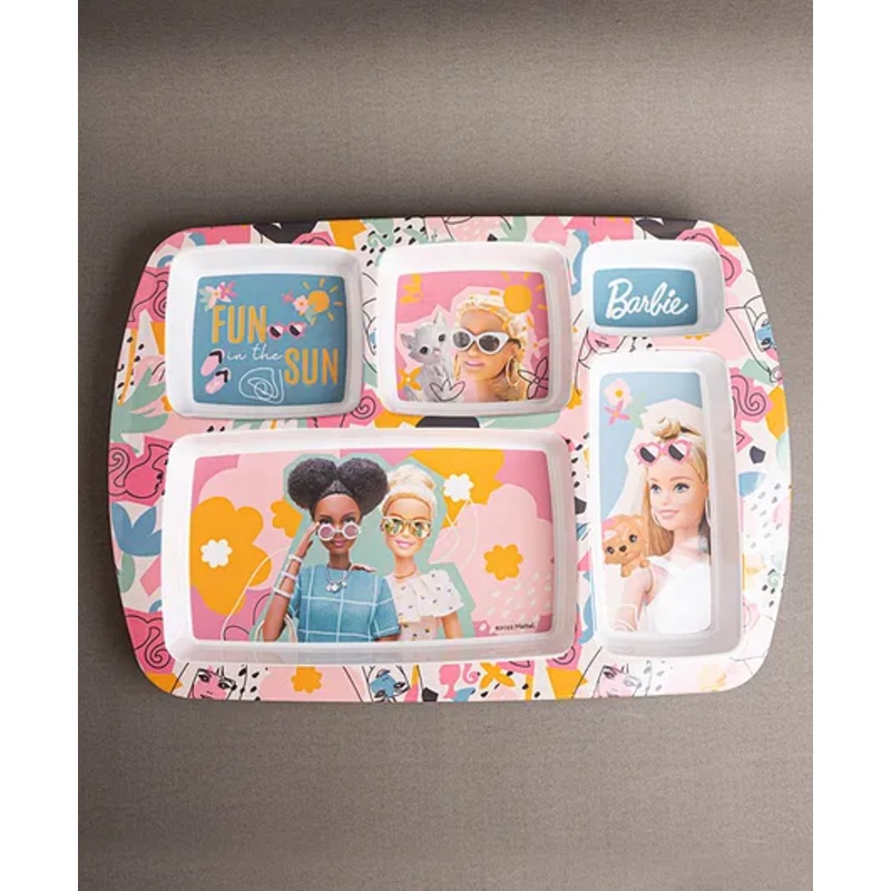Superware Melamine Kids 5 Section Plate – Barbie- Fun in the Sun