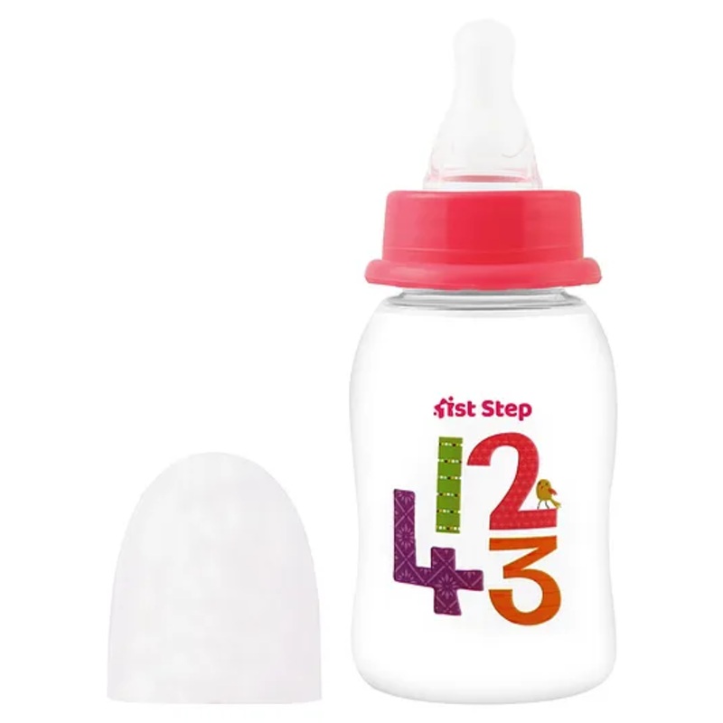 1st Step BPA Free Baby Feeding Bottle with Anti-Colic Nipple 120 ml – Pink