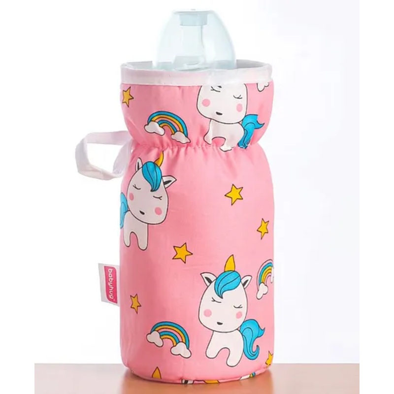 Babyhug Bottle Cover Unicorn Print Medium Pink – Fits Upto 120 ml to 260 ml Bottle