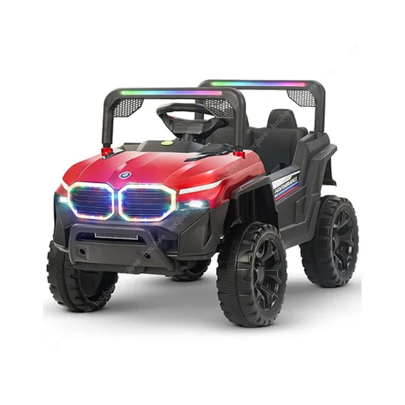BAYBEE Alfton Battery Operated Jeep for Kids, Ride on Toy Kids Car with RGB Light & Music, Baby Big Battery Car, Rechargeable Electric Jeep Car for Kids (Painted Blue)