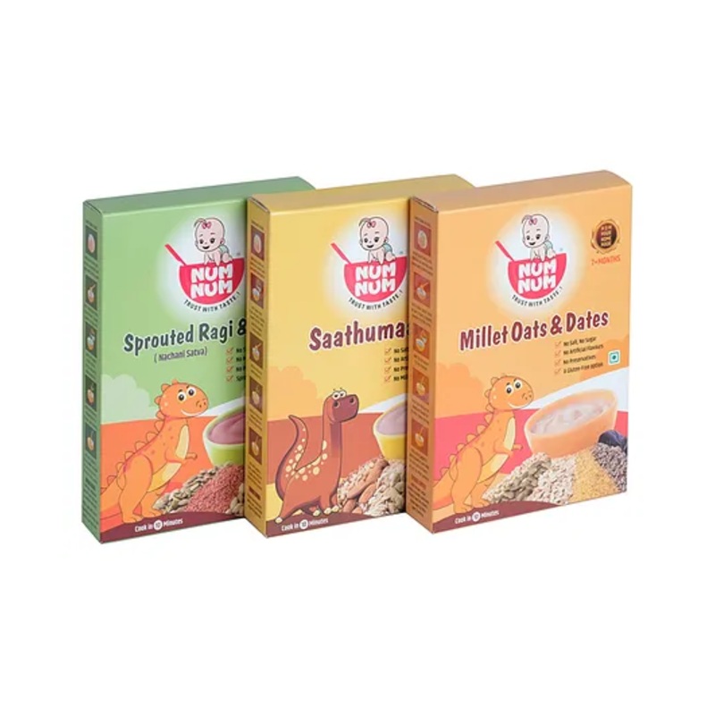 Daily Numnum Organic Millets Combo Pack of 3 – 200 g Each