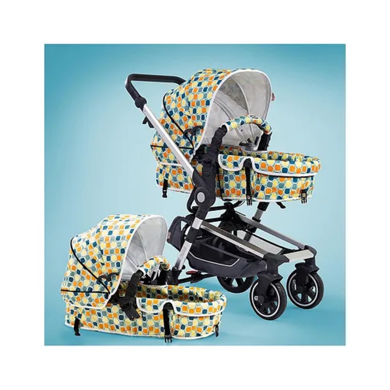 StarAndDaisy Baby Stroller Pram Travel Friendly & Multi-Purpose Multi Adjustment Broad Seat & Buggy Toddler Girl And Boy – Multicolor