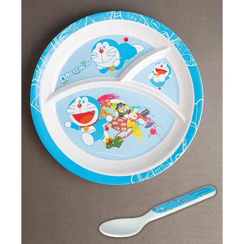 Superware Melamine Kids Partition Plate with spoon – Doraemon Gadget
