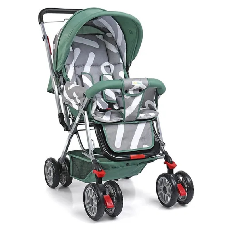 1st Step Yoyo Baby Stroller With 5 Point Safety Harness And Reversible Handlebar – Green