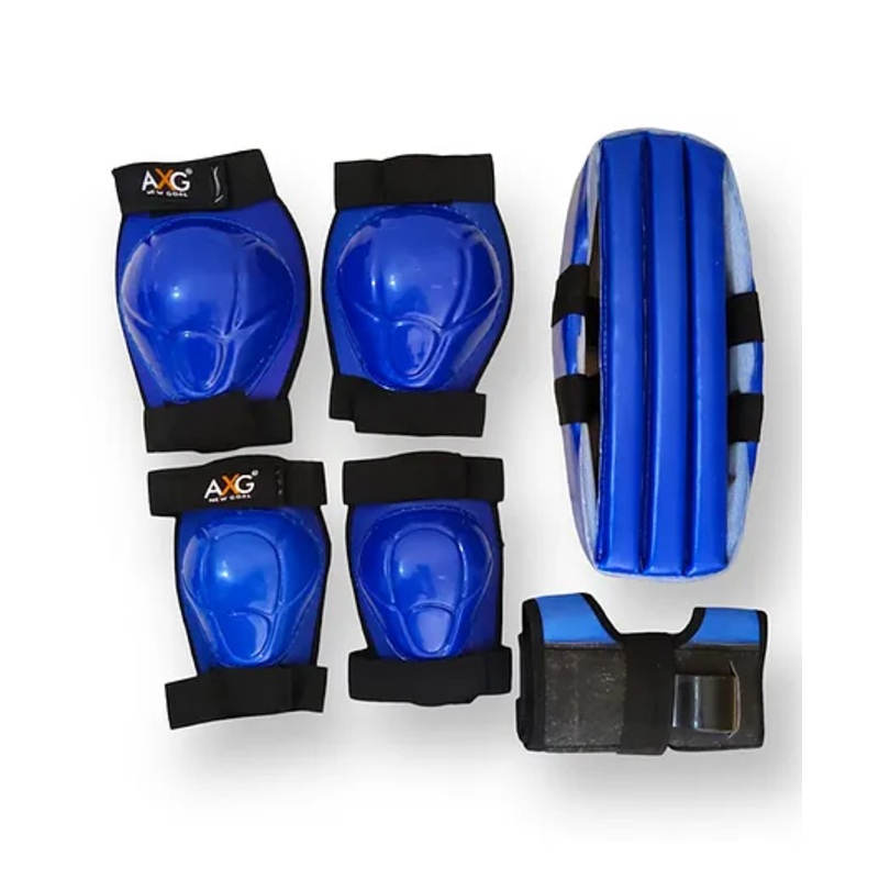 AXG NEW GOAL Unique design Quintessential Durable & Stylish Protective Kit Skating Guard Combo  – Blue
