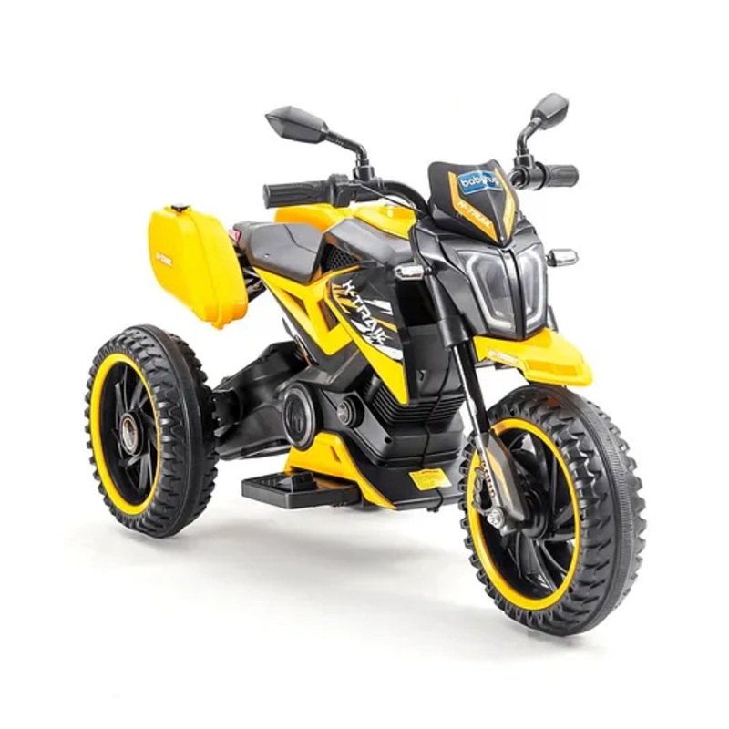 Babyhug KTM Three Wheel Battery Operated Ride On Bike – Yellow
