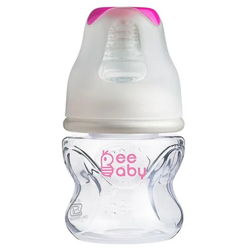 Beebaby Polypropylene Standard Neck Feeding Bottle Pink – 60 ml