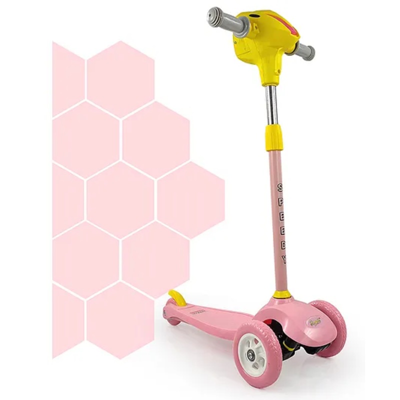 Dash Speedy Scooter With LED Lights Music & Adjustable Height Pink