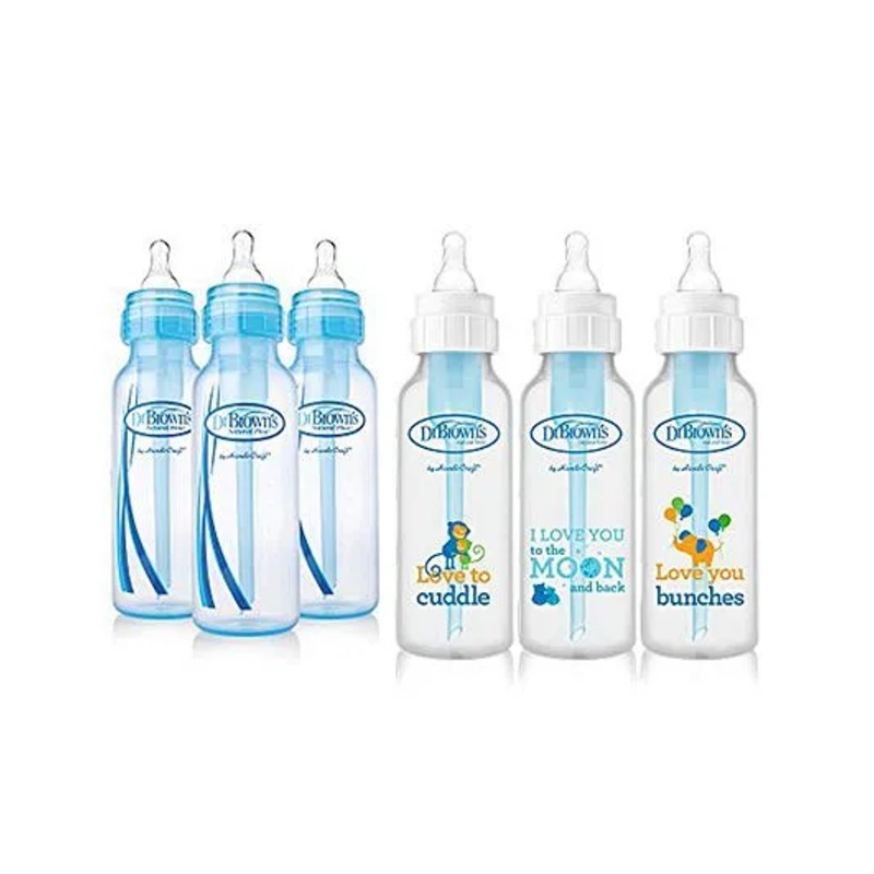 Dr. Browns Bottles Pack Of 6 Bottles – White Blue