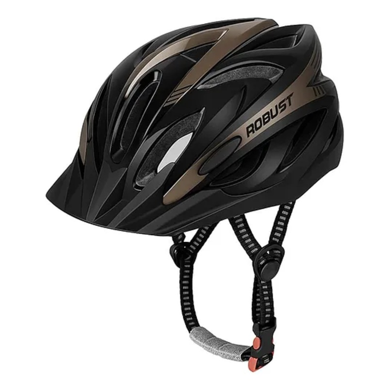 JASPO Robust Cycling Skating Helmet for Men & Women with Detachable Visor | High-Density EPS | Universal Fit 5862 cm | Lightweight 230g | PC Shell | for Skateboard, Kick Scooter (Metallic Black)