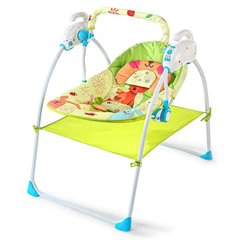 Juniors Baby Cradle Auto Swing Motorized Multi Function Electronic Baby Swing – Green