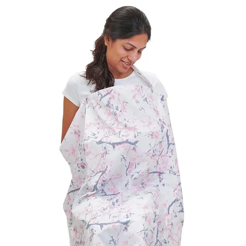Mi Dulce An’ya Organic Cotton Nursing Cover – White Grey