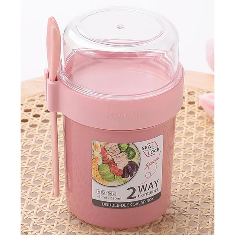 Seal & Lock Special Double Deck 2 Way Container – Pink