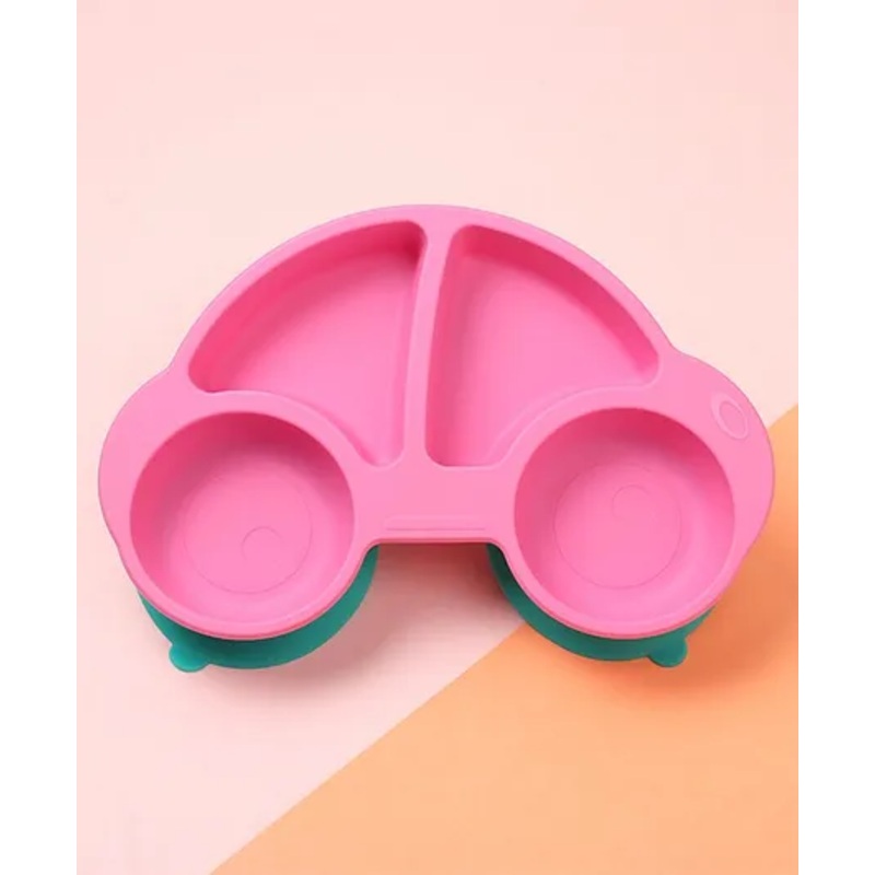 Silicone Four  Compartmented Car Plate – Pink