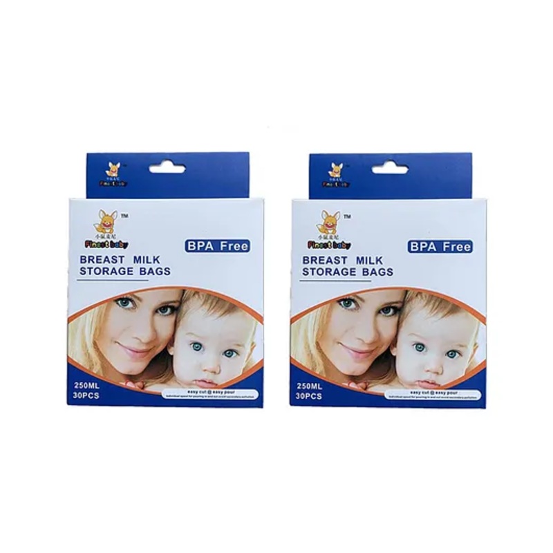 The Little Lookers 30 Piece BPA Free Breast Milk Storage Bags Pack of 2 – 250 ml Each