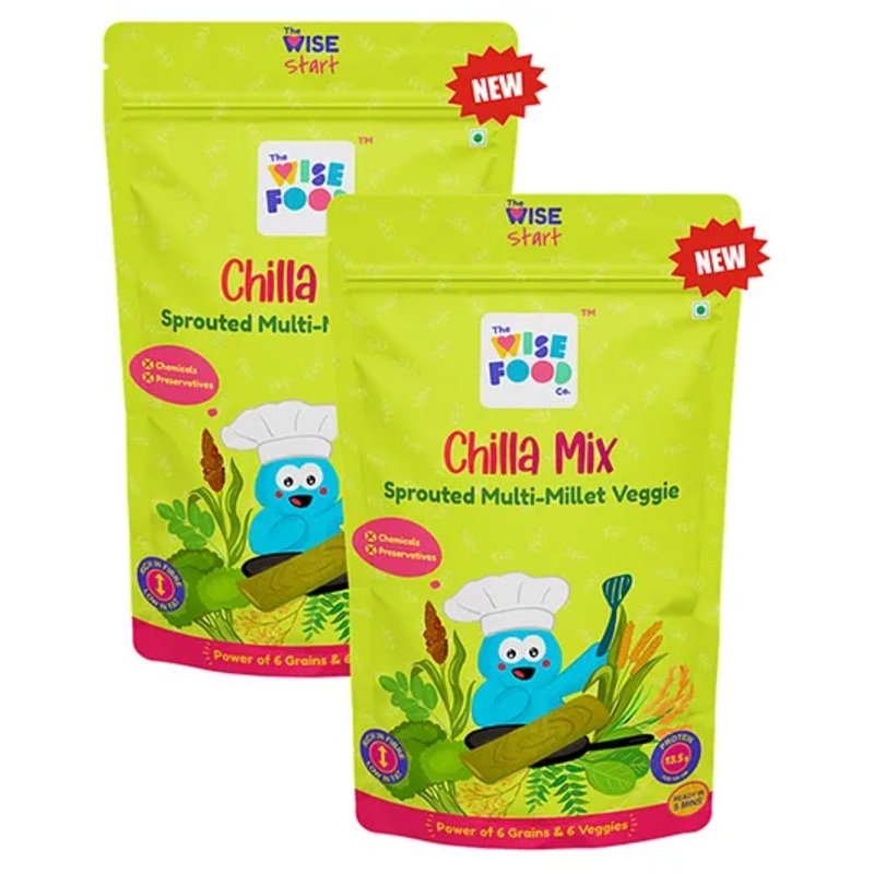 The Wise Food Co Sprouted Multi Millet Veggie Chilla Mix (Pack of 2) – 400g