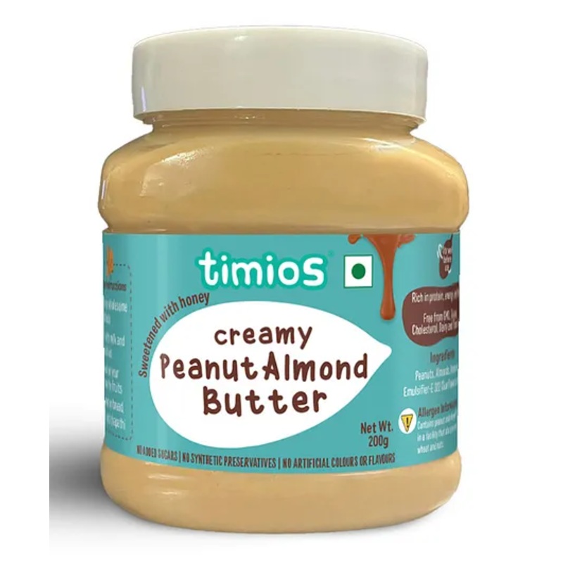 timios Almond Peanut Butter Sweetened with Honey – 200 g