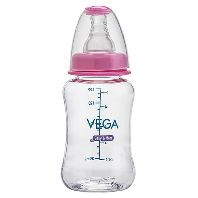 Vega Baby and Mom Tritan Feeding Bottle Regular Neck Pink – 150 ml
