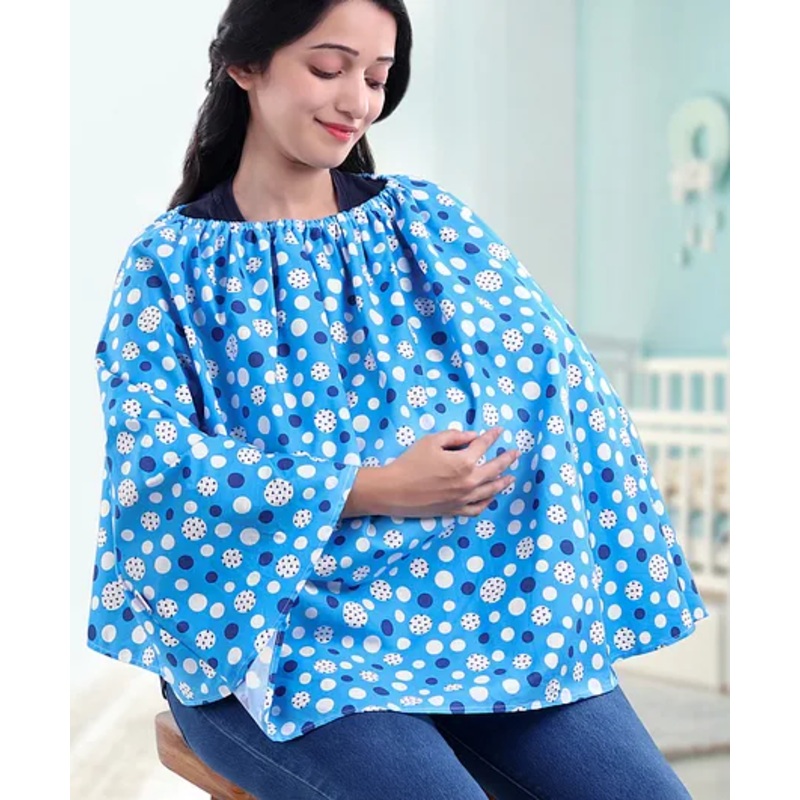 ZOE Multi Purpose Cotton Breast Feeding Nursing Cover- Blue