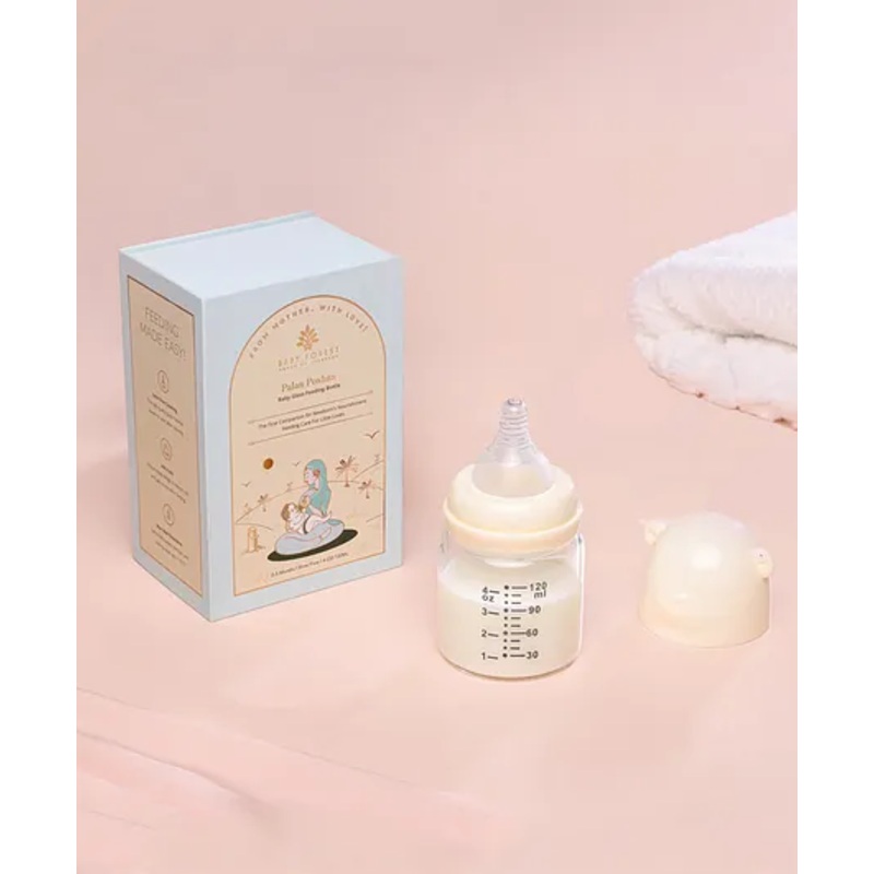 BABY FOREST Palan Poshan Baby Glass Feeding Bottle – 120 ml