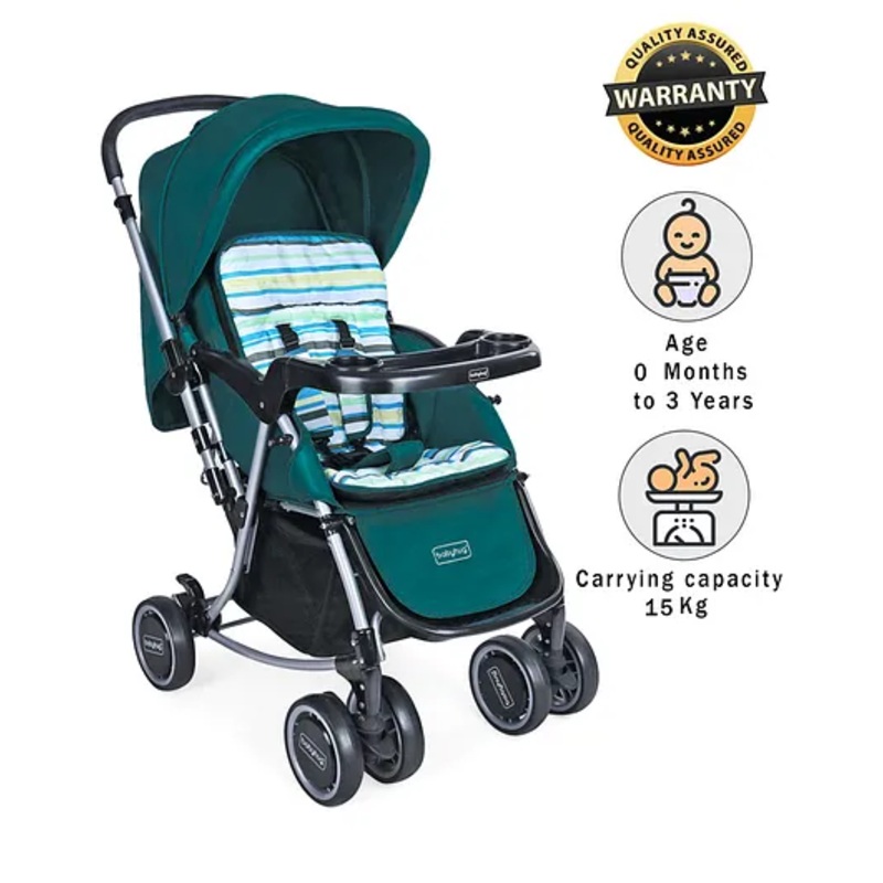 Babyhug 2 in 1 Rock and Roll Stroller Cum Rocker – Green