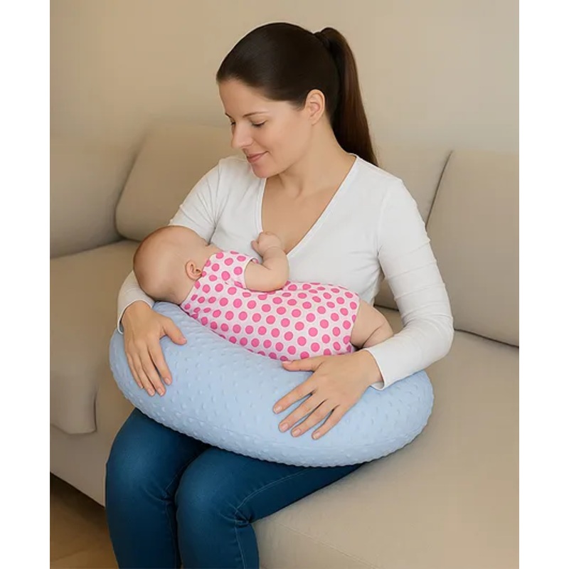 Babyhug Bubble Feeding Pillow – Blue