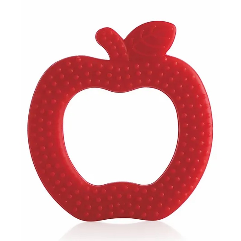 BeeBaby Apple Shape Soft Silicone Teether – Red