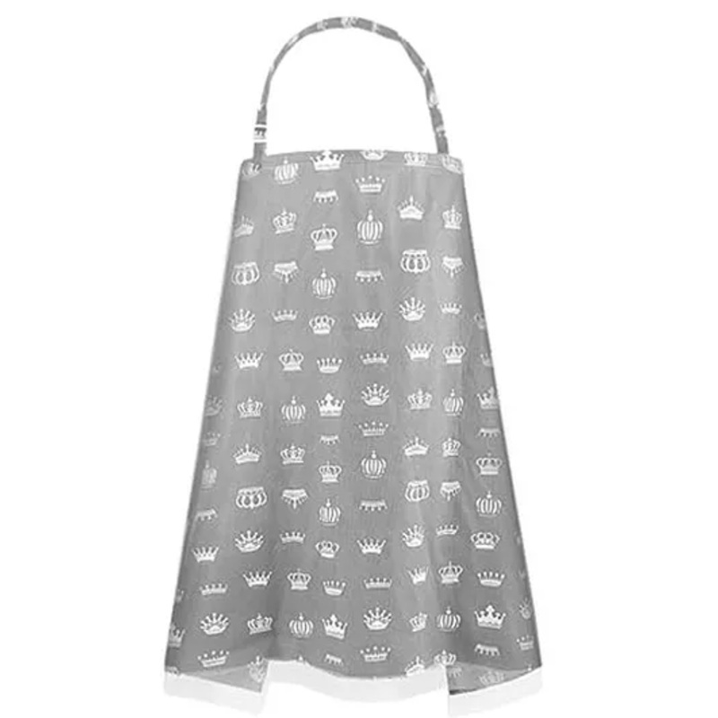 Canopy Nursing  Multi Use Cover Shopping Cart Cover Stroller Cover Infinity Scarf 360 Privacy Breastfeeding Protection Baby Shower Grey Crown