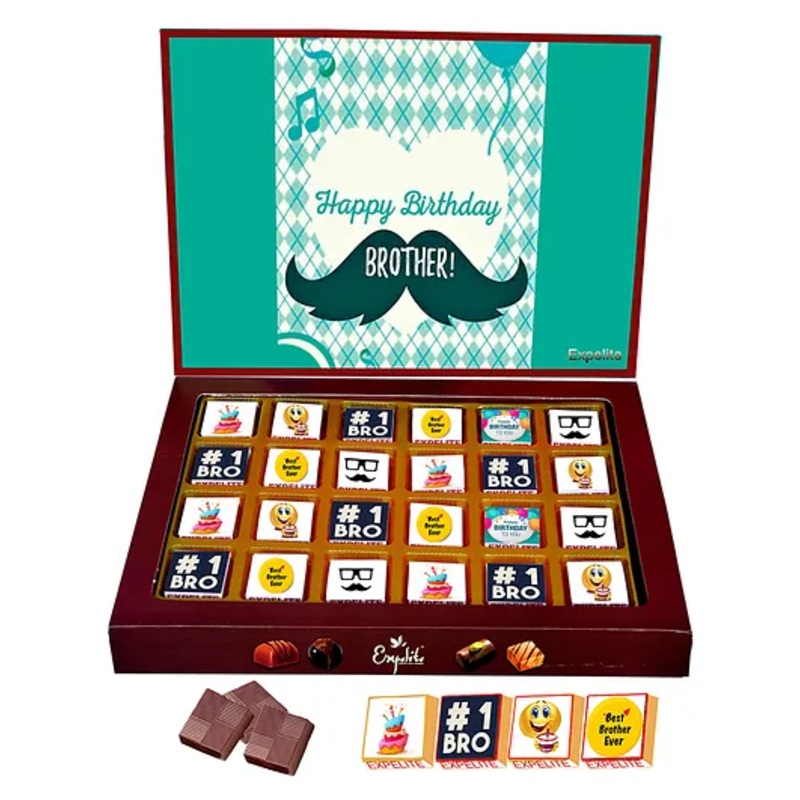 Expelite Happy Birthday Brother Printed Chocolate Box – 500 gm