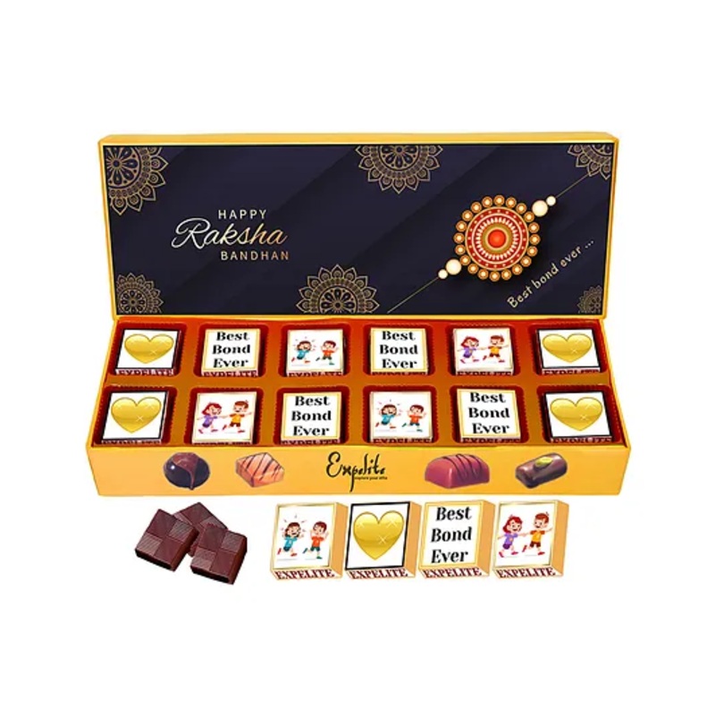 Expelite Raksha bandhan chocolate – 12 Pieces Rakhi gifts for brother