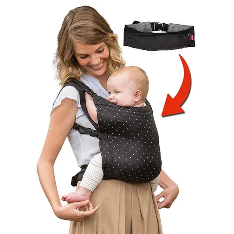 Infantino ZIP ERGONOMIC TRAVEL CARRIER (2-way) Black Birth to 24 Months