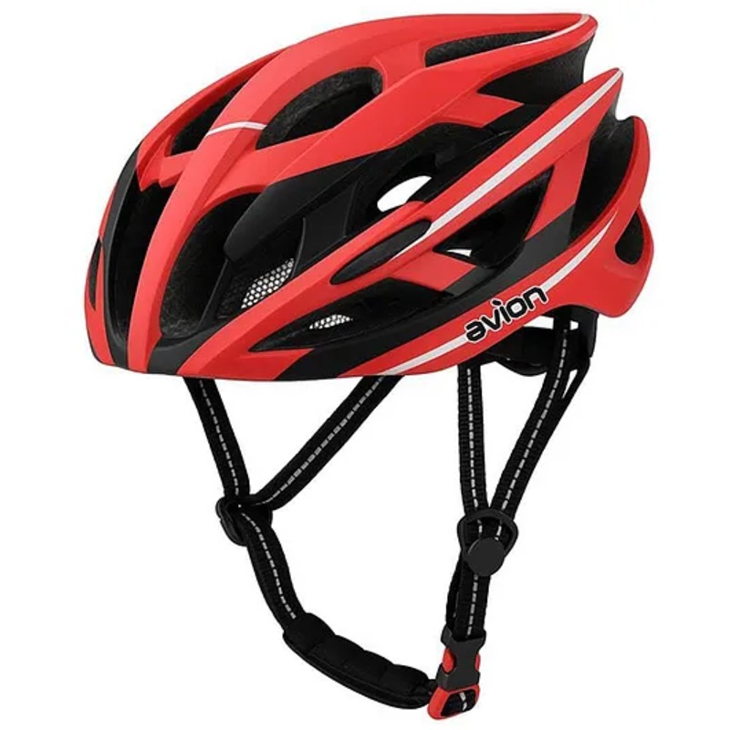 Jaspo Avion Skating & Cycling Helmet for Adults & Teens (Age 13+), Polycarbonate Material, EPS Foam, Universal Fit for All (5862 cm) |Ventilated Helmet for Men & Women (Red & Black)