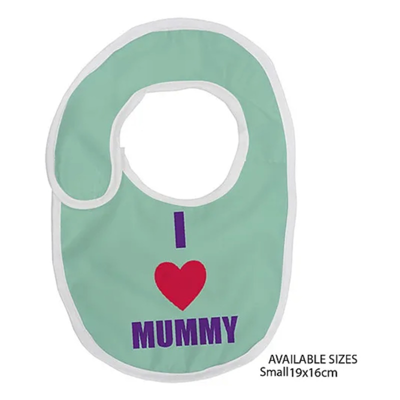 Right Gifting Digital Printed I Love MUMMY Velcro Closure Bibs – Green