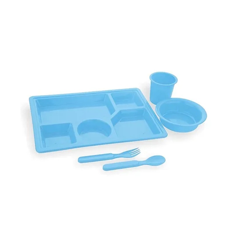 Robbox Disco Set Section Dinner PlatesTop Rack Dishwasher Safe – Blue