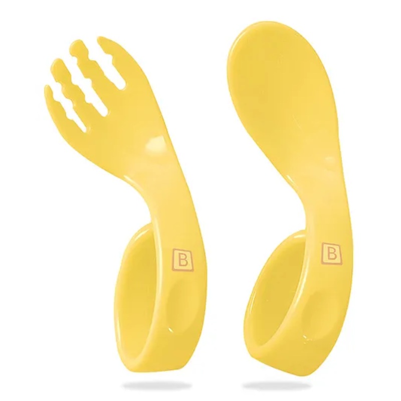 Bembika Baby Training Spoon Curved Spoon Baby Silicone Training Spoon For Baby – Yellow