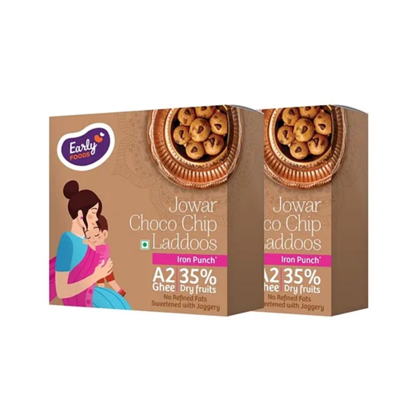 Early Foods Jowar Choco Chip Laddoo Pack of 2, 250g each