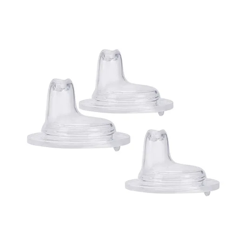 FANTASY INDIA Anti Colic Silicone Sippy Spout Teat Suitable for Wide Neck Bottles 3 Pieces – White