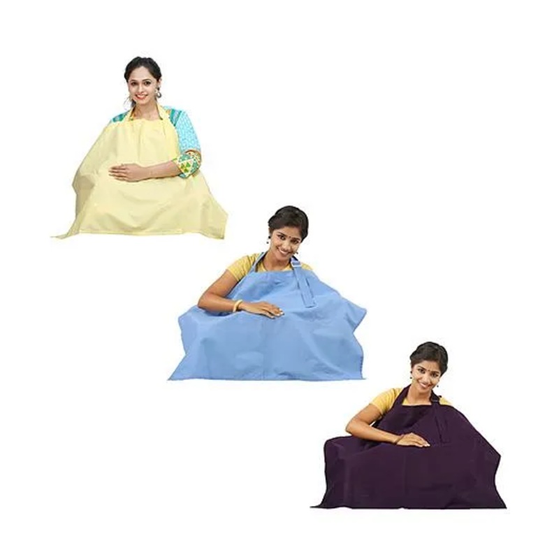 Lulamom Nursing Cover Pack of 3 – Pink Aqua Aubergine