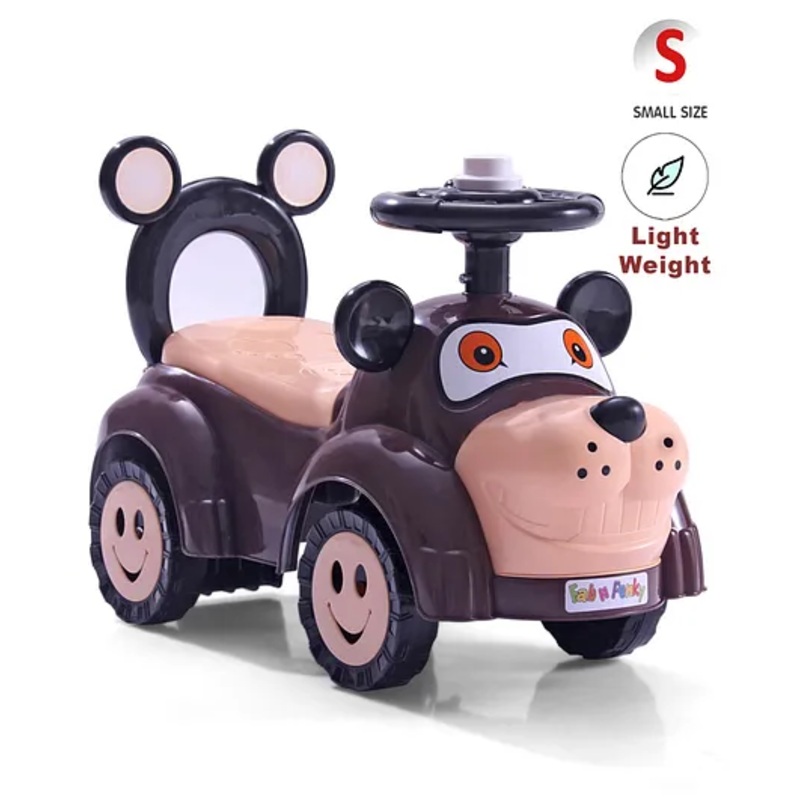 Manual Push Ride On Of Bear Face (Colour & Design May Vary)