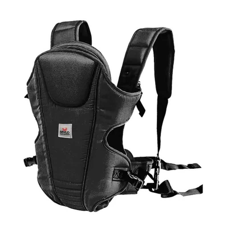 Mylo Baby Carrier Bag for 6 Months-15 Months Baby – Lightweight, Ergonomic, 3 in 1 Front, Back & Head Support Kangaroo Bag, Max Weight Upto 15kg, with Adjustable Buckle Strap – Black