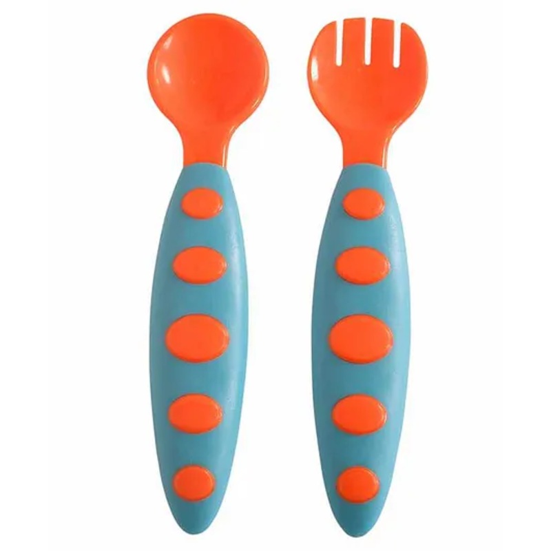 The Little Lookers Spoon & Fork Set – Orange