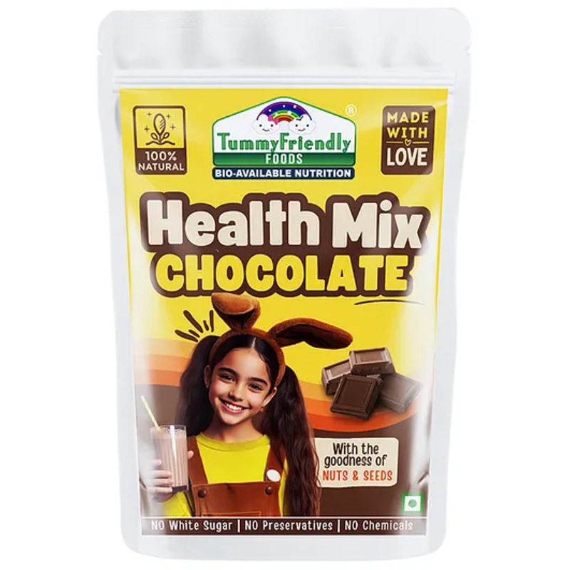 TummyFriendly Foods Organic Chocolate Health Mix Powder For kids 2 year old | Kids food for 2+ year old | Maximum Nutrition From Real Food. 300g