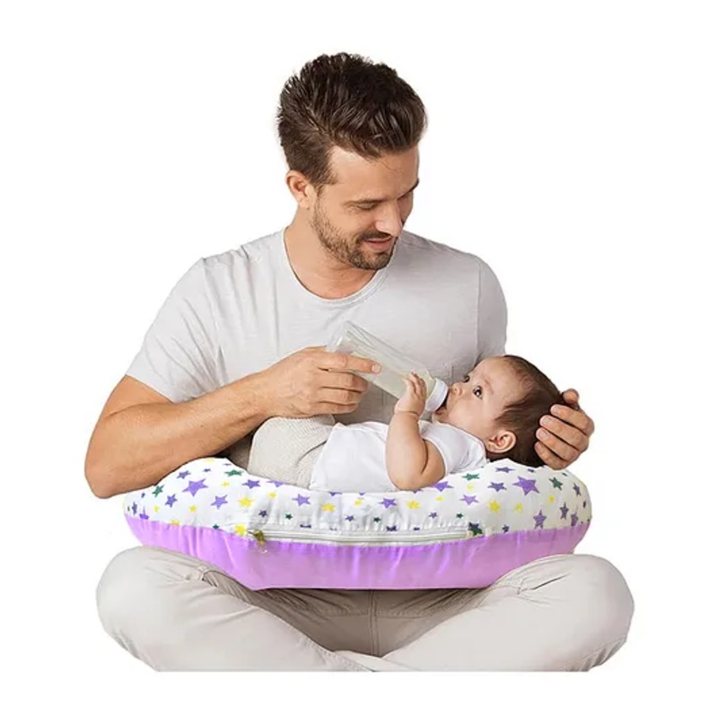 VParents Feeding Pillow Stars Print – Purple
