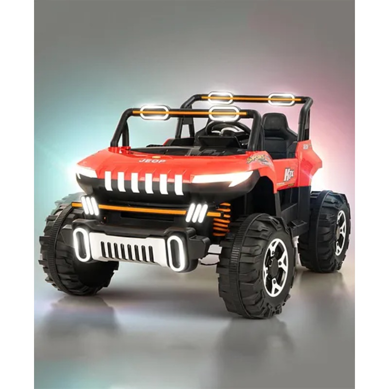 Baybee Autobot Rechargeable Battery Operated Jeep for Kids, Ride on Toy Kids Car with Music & Light (Red)