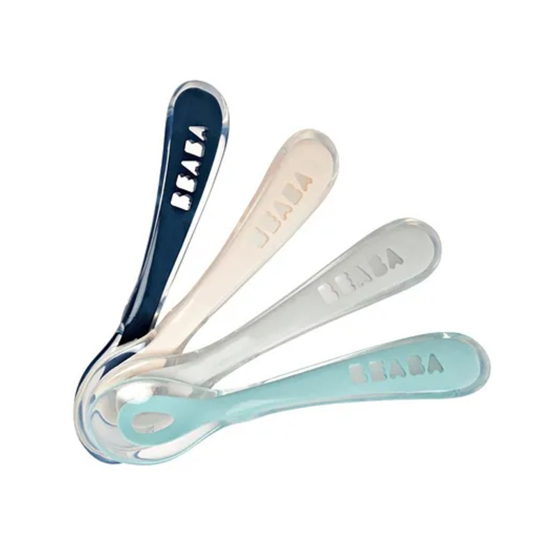 Beaba Set of 4 2nd Stage Silicone Spoon, 8m+ (set of 4)