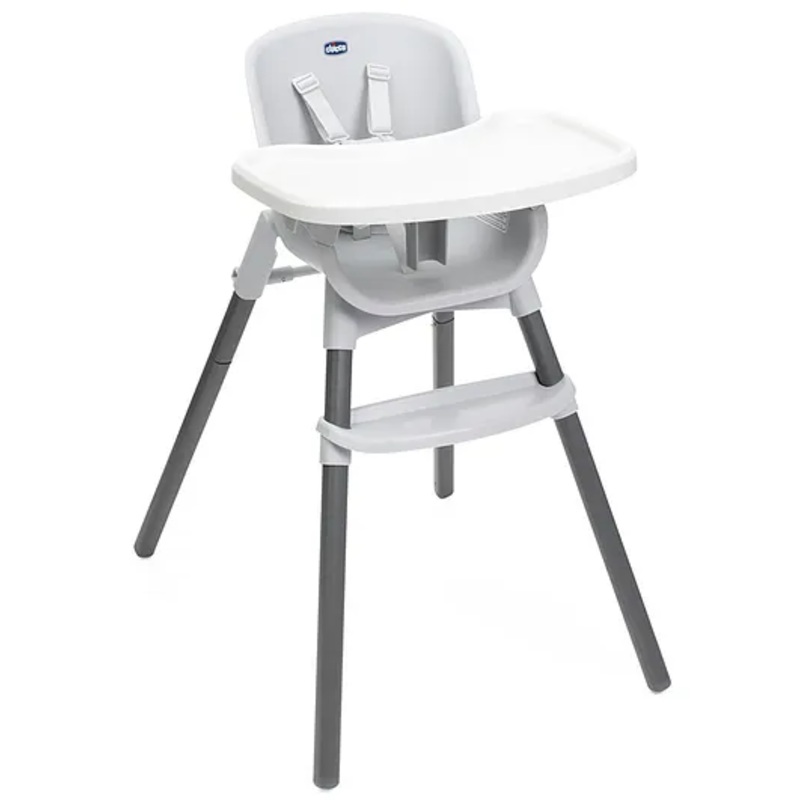 Chicco Zest Highchair With Adjustable Height & Safety Harness – Grey