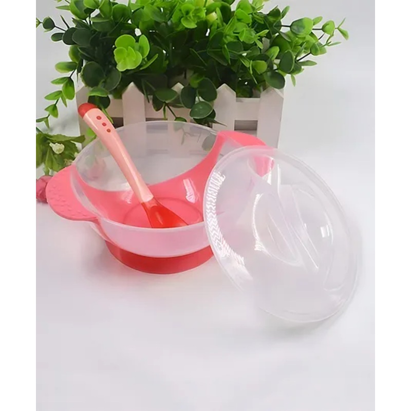 COZY VIBES BPA-Free Food Storage Container Unbreakable Portable Dispenser Bowl with Spoon Baby Food Serve Bowl Super Combo All in One- PACK OF 1- COLOR MAY VARY