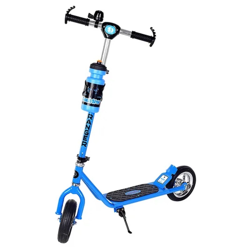 Dash Star Ranger Foldable Two Wheel Scooter With Water Bottle & Bell – Blue