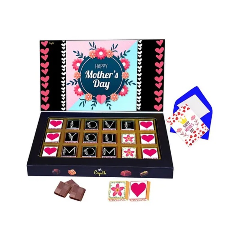 Expelite Mother’s Day Chocolates and Greetings Gift Box – Pack of 18