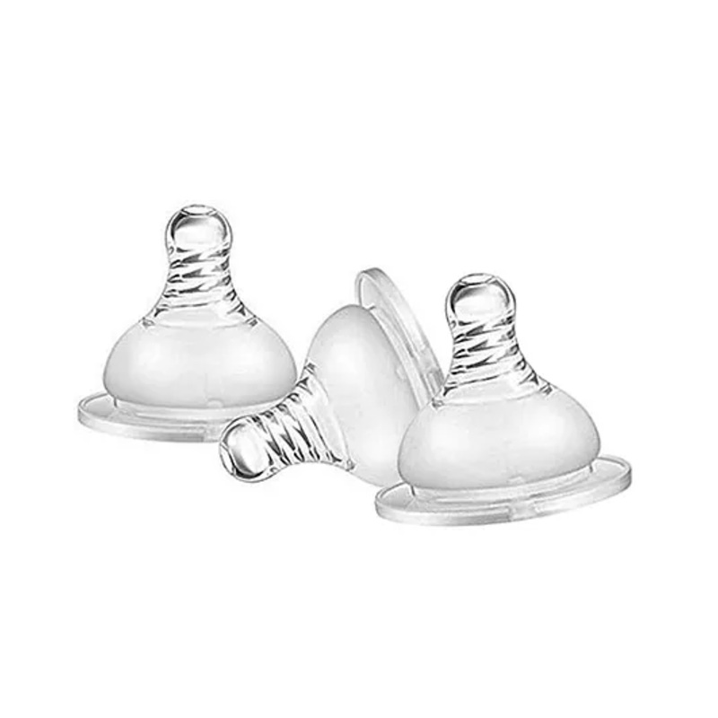 FANTASY INDIA Natural Wide Neck Nipple for All Kinds of Wide Mouth Feeding Bottles Steel Feeding Bottle Silicone Nipple for Baby Steel Feeding Bottle – Pack 0f 2